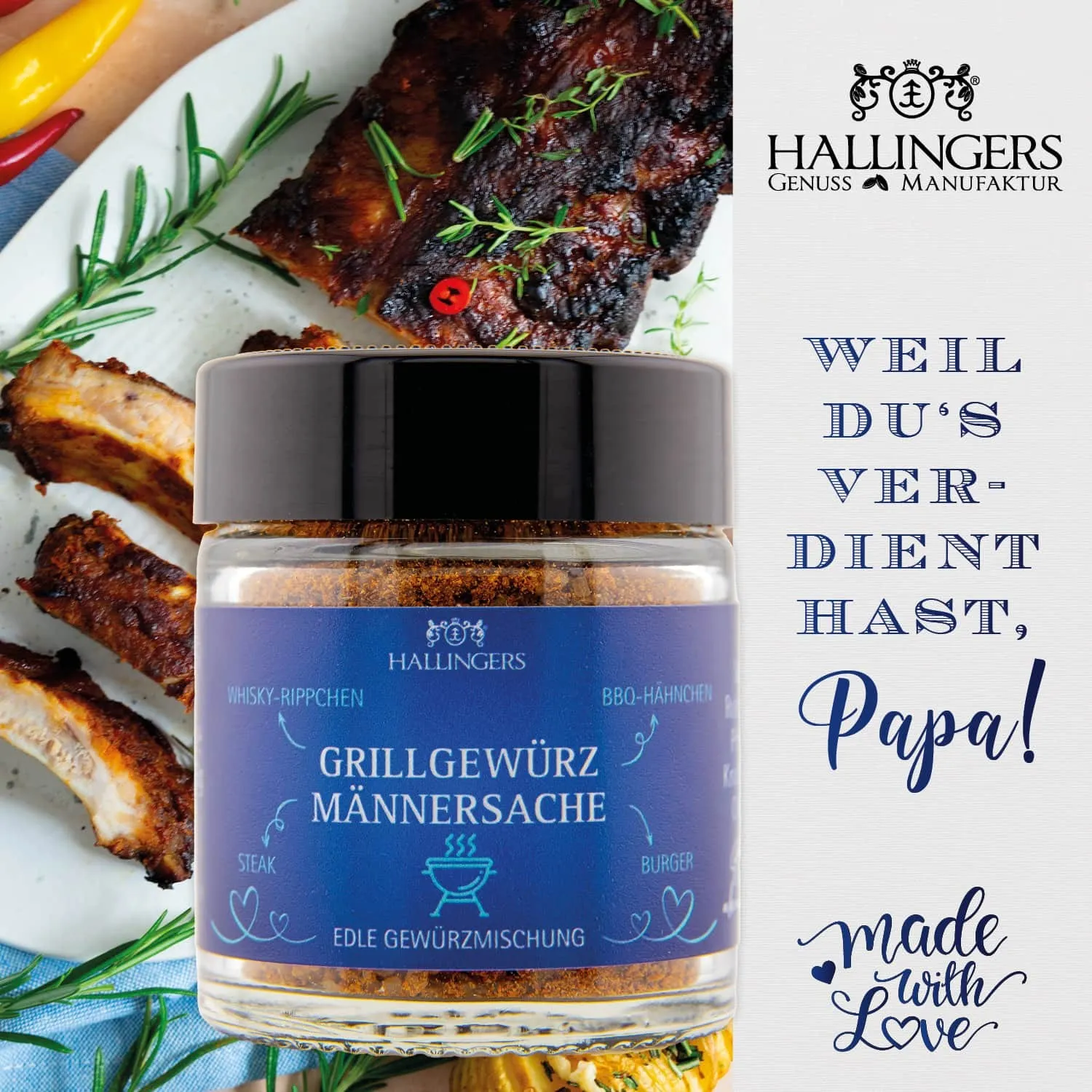 Genieße den Geschmack der Region  mit drei handverlesenen Gewürzen aus unserer Manufaktur.