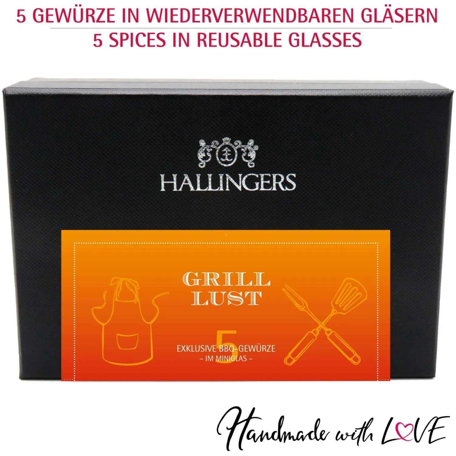 Grilllust (5 Grill-Gewürze im Glas)