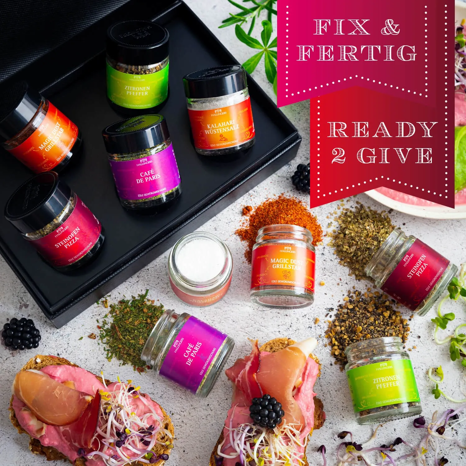 Die Verpackungsdesigns von Hallingers sind international ausgezeichnet (u.a. Red Dot Design Award, German Design Award Special Mention).