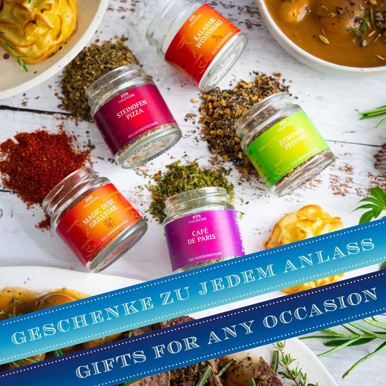 Ein super Probier-Set für alle Genießer, Gourmets und Kochfans oder die, die es werden wollen. Für mehr Spaß beim Grillen, Kochen und in der Küche!