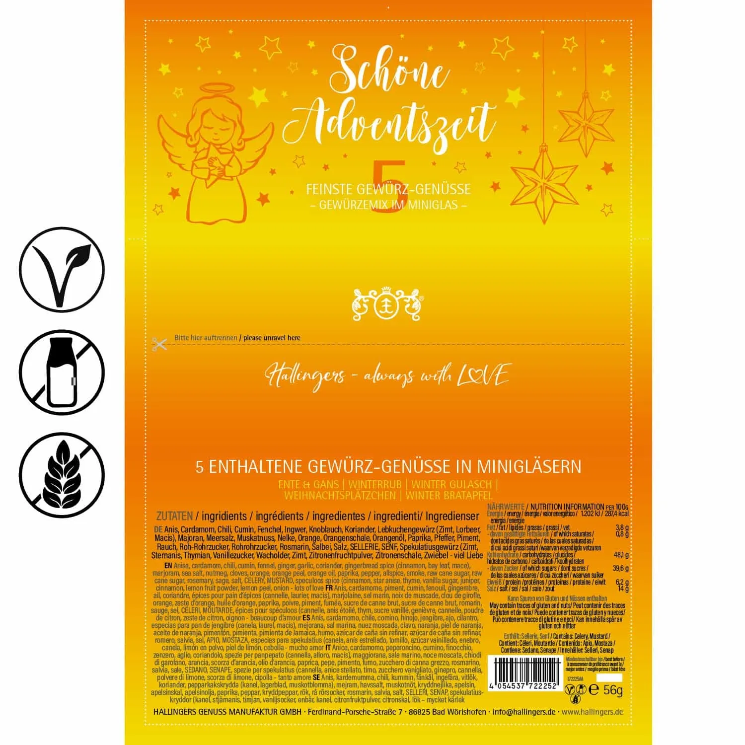 Schöne Adventszeit (5 Winter-Gewürze im Glas)