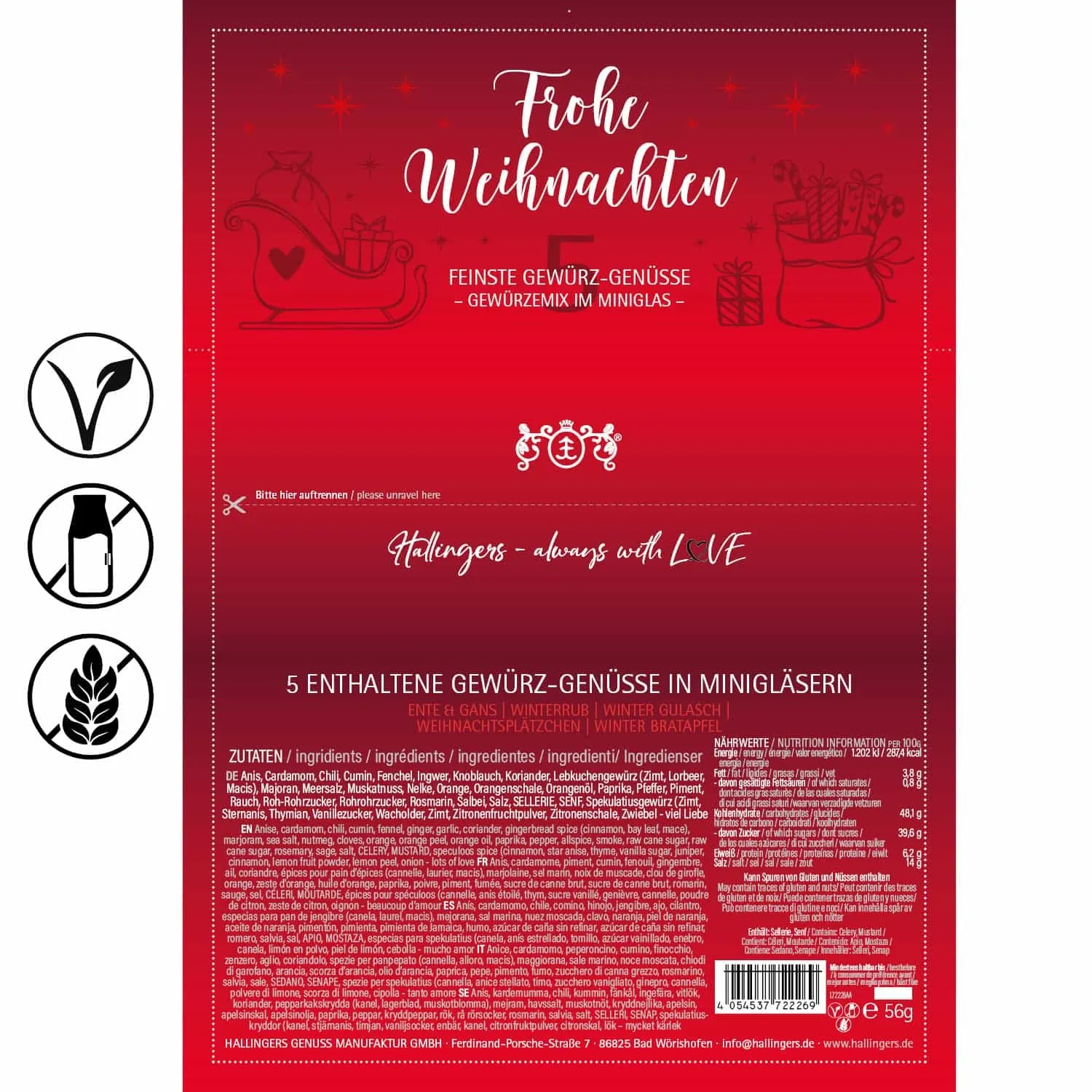 Frohe Weihnachten (5 Winter-Gewürze im Glas)