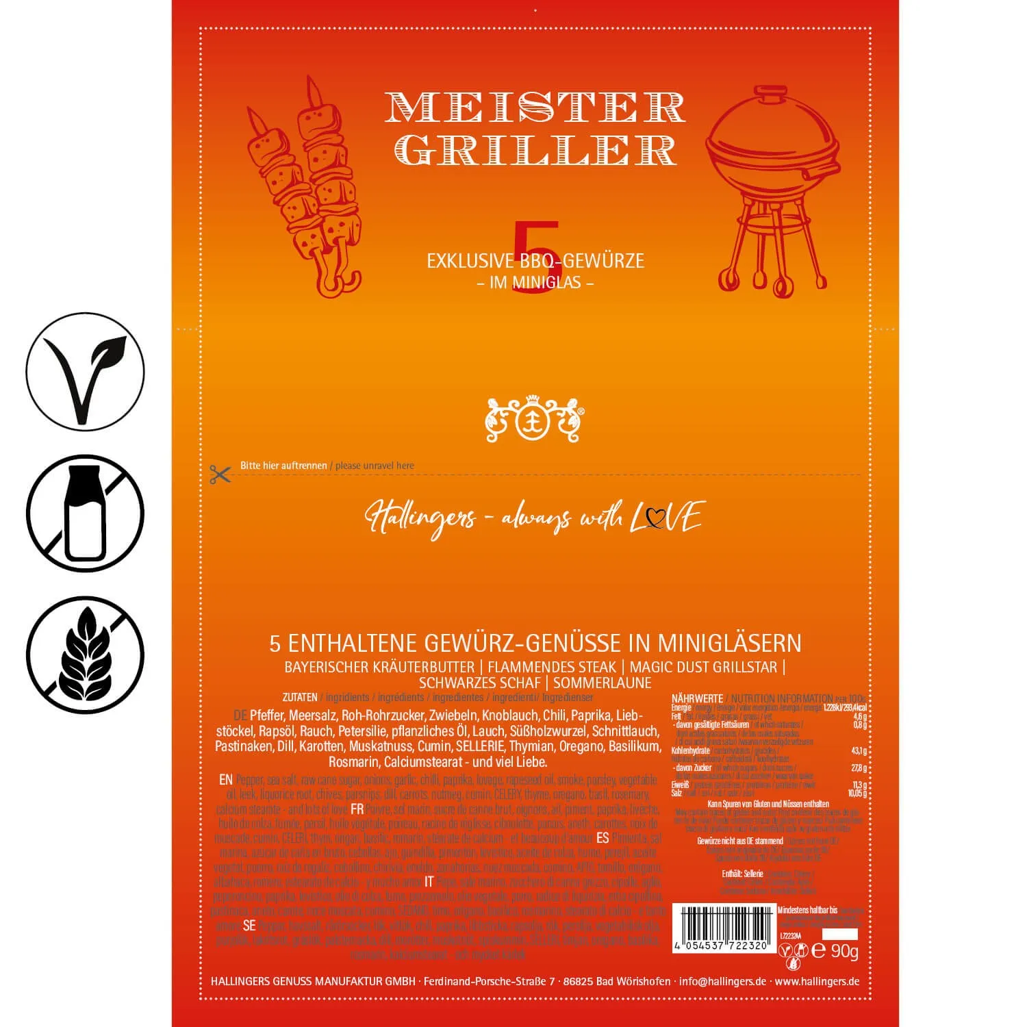 Meistergriller (5 Grill-Gewürze im Glas)