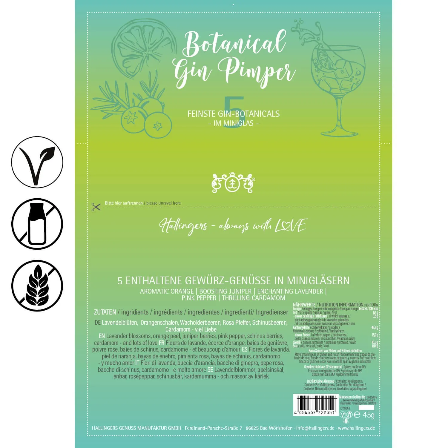 Botanical Gin Pimper (5 Botanicals im Glas)