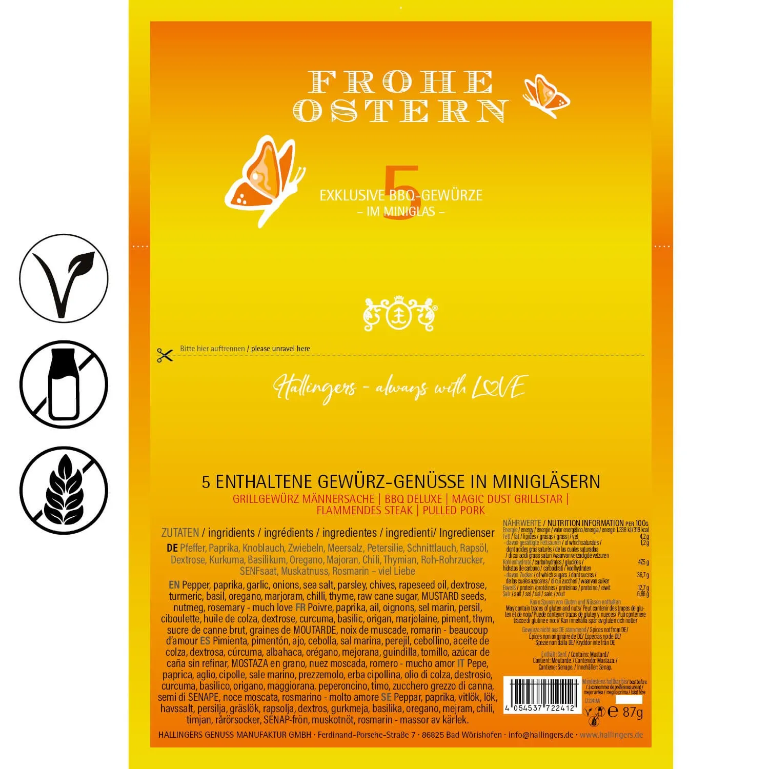 Frohe Ostern (5 Oster-Gewürze im Glas)