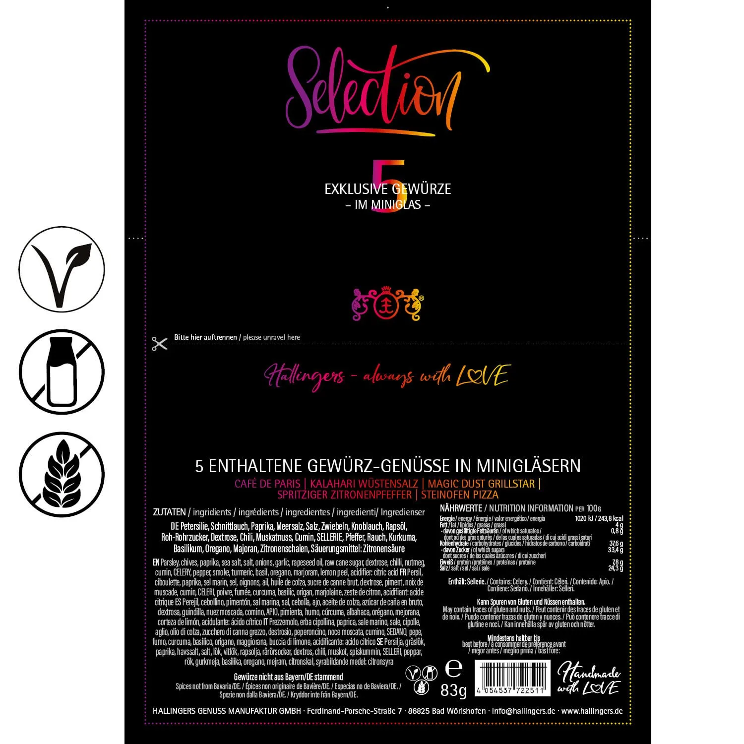 Selection (5 Gewürze im Glas)