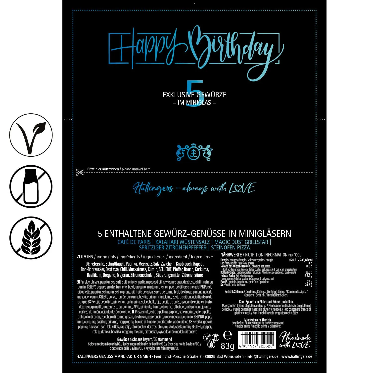 Happy Birthday (5 Gewürze im Glas)