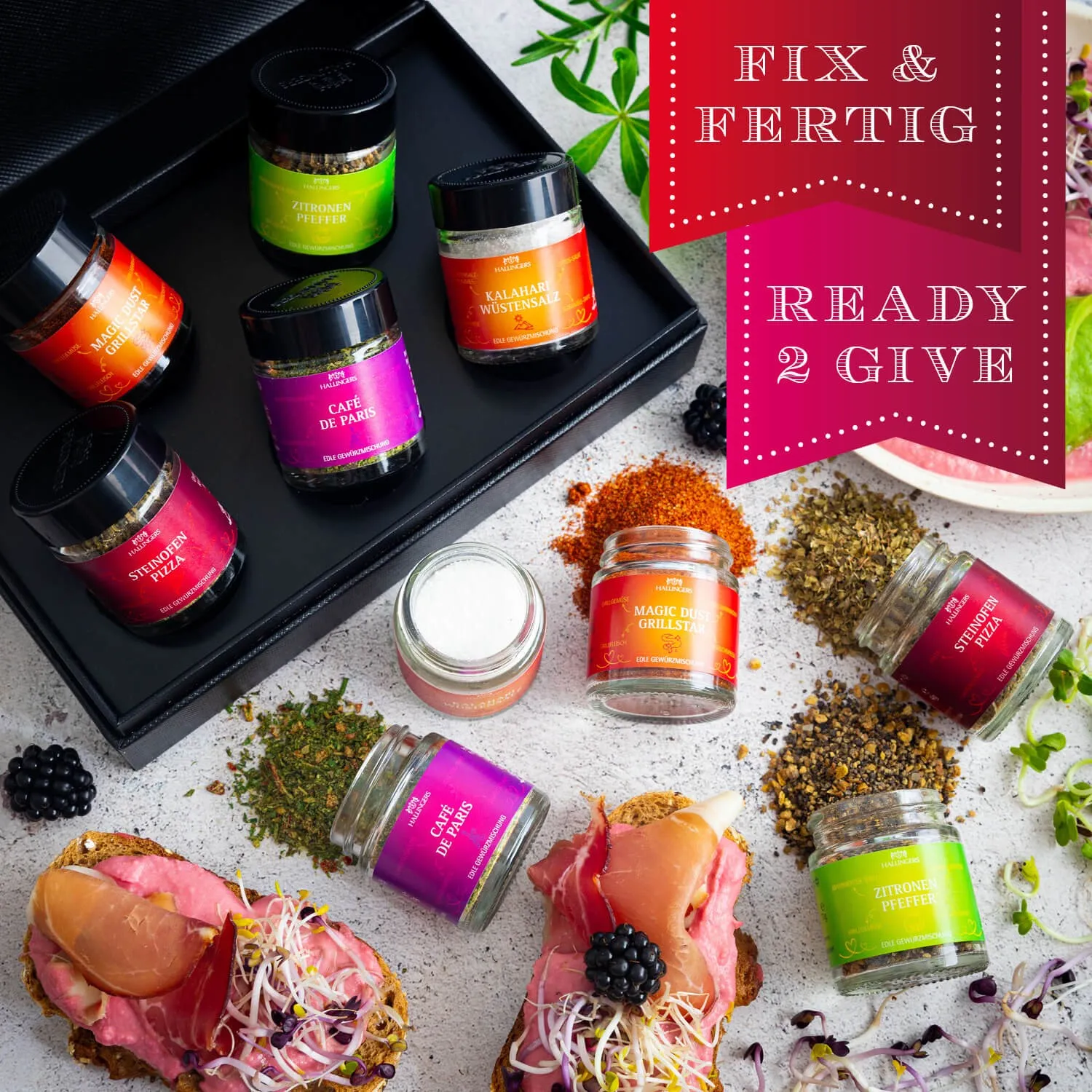 Die Verpackungsdesigns von Hallingers sind international ausgezeichnet (u.a. Red Dot Design Award, German Design Award Special Mention).