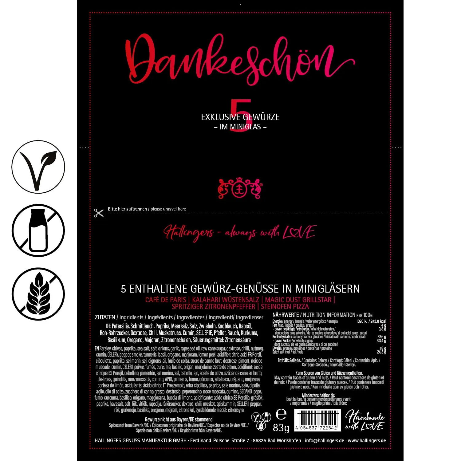 Dankeschön (5 Gewürze im Glas)