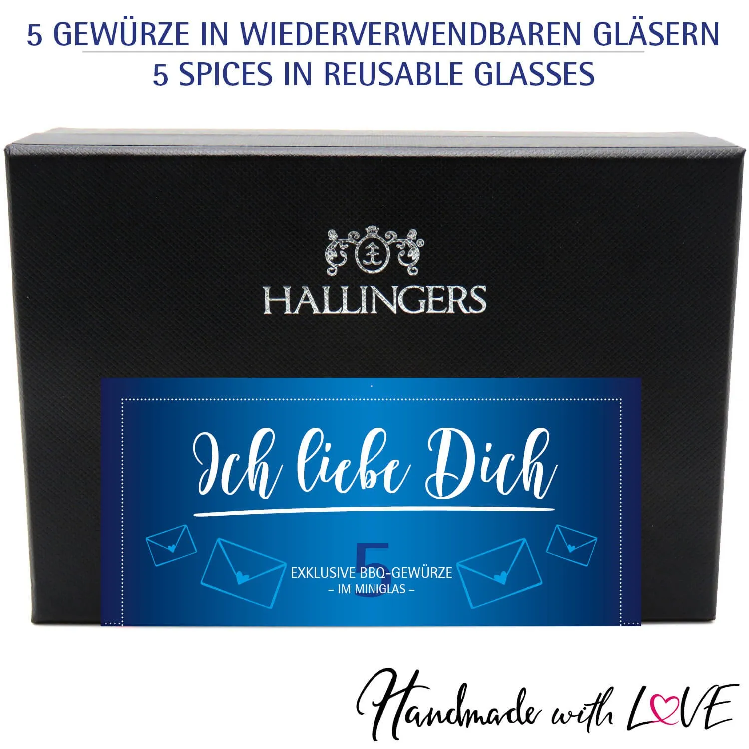Ich liebe Dich Blue (5 BBQ-Gewürze im Glas)