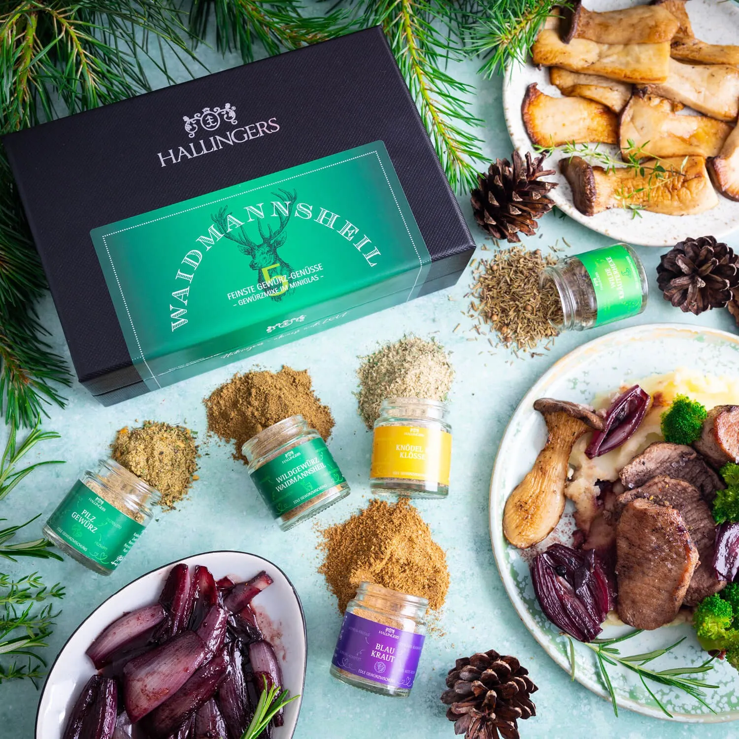 Bei Hallingers entdecken Sie: naturnahe Gourmetgewürze, exotische Premiumgewürze, feinste Kräuter, handgemachte Gewürzmischungen und Spezialgewürze