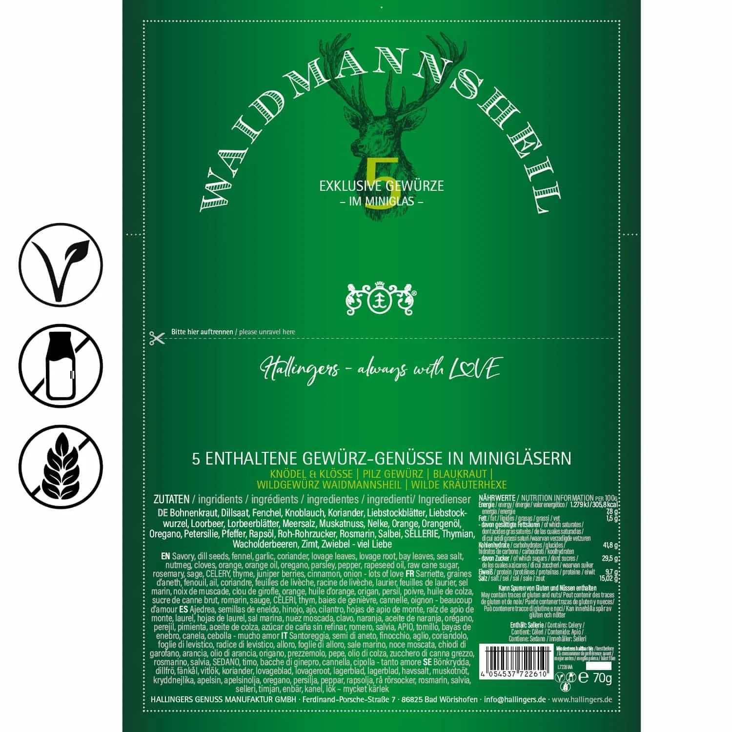 Waidmannsheil (5 Wild-Gewürze im Glas)