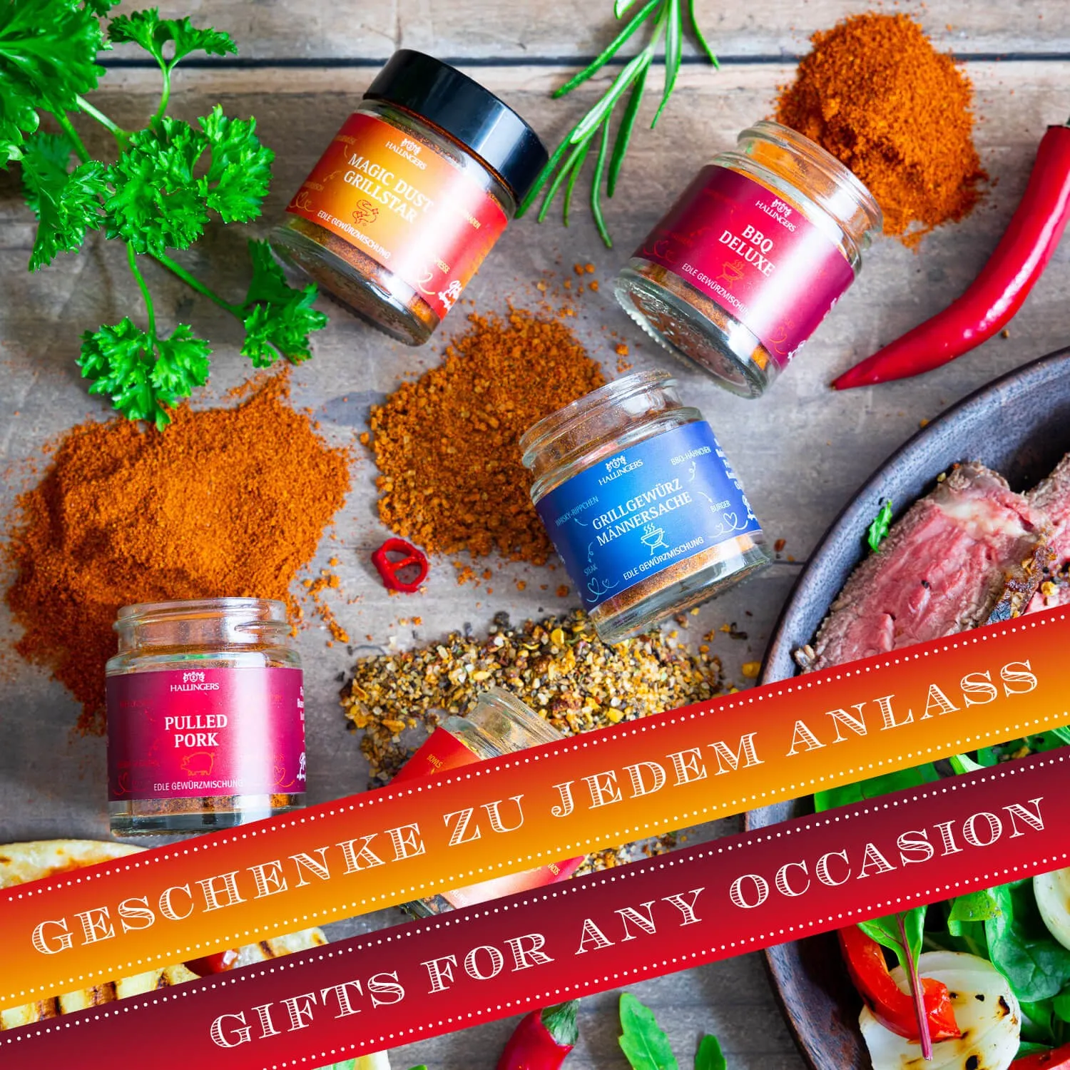 Ein super Probier-Set für alle Genießer, Gourmets und Kochfans oder die, die es werden wollen. Für mehr Spaß beim Grillen, Kochen und in der Küche!