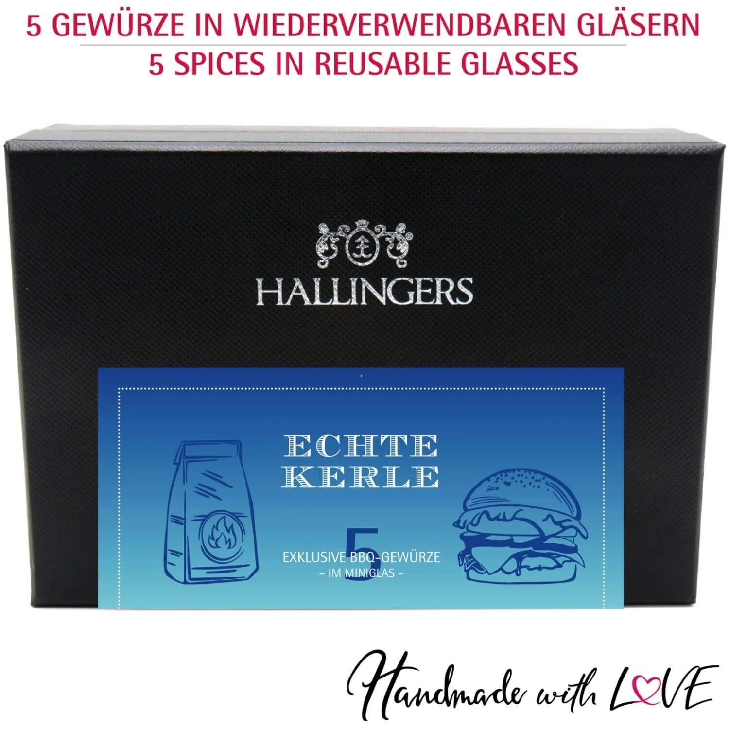 Echte Kerle (5 BBQ-Gewürze im Glas)