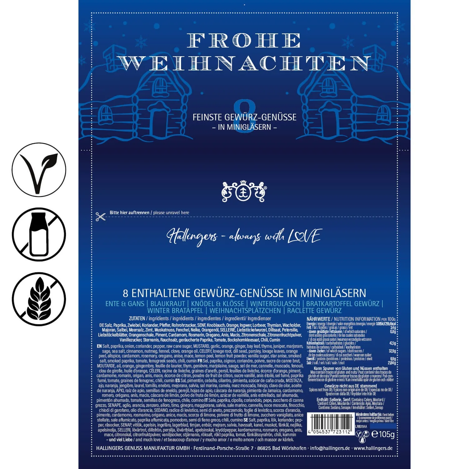 Frohe Weihnachten (8 Winter-Gewürze im Glas)