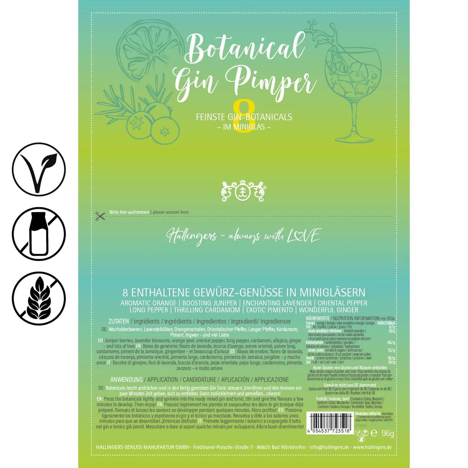 Botanical Gin Pimper (8 Botanicals im Glas)
