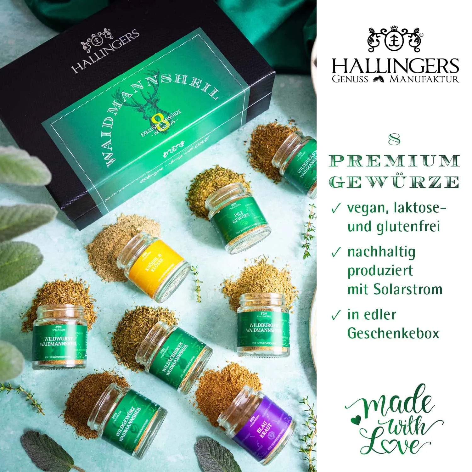 GEWÜRZ SET IN DER GESCHENKBOX - 8 Gewürze aus aller Welt als exklusive Gourmet-Selektion, stilvoll verpackt in einer hochwertigen Geschenkbox mit Rezept-Booklet. Die besondere Geschenkidee für Feinschmecker, Hobbyköche & Genussmomente
