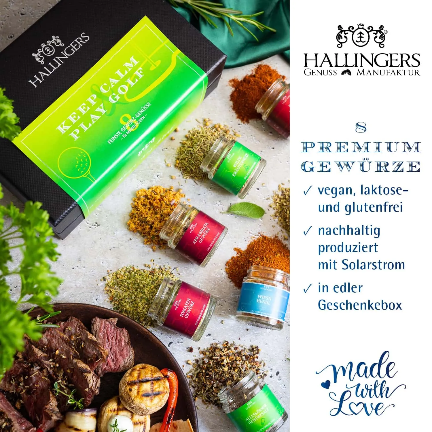 GEWÜRZ SET IN DER GESCHENKBOX - 8 Gewürze aus aller Welt als exklusive Gourmet-Selektion, stilvoll verpackt in einer hochwertigen Geschenkbox mit Rezept-Booklet. Die besondere Geschenkidee für Feinschmecker, Hobbyköche & Genussmomente