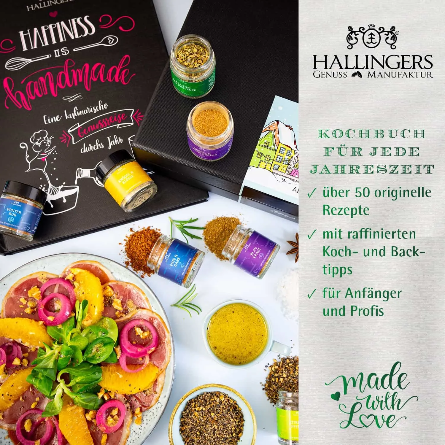 Ein super Probier-Set für alle Genießer, Gourmets und Kochfans oder die, die es werden wollen. Für mehr Spaß beim Grillen, Kochen und in der Küche!