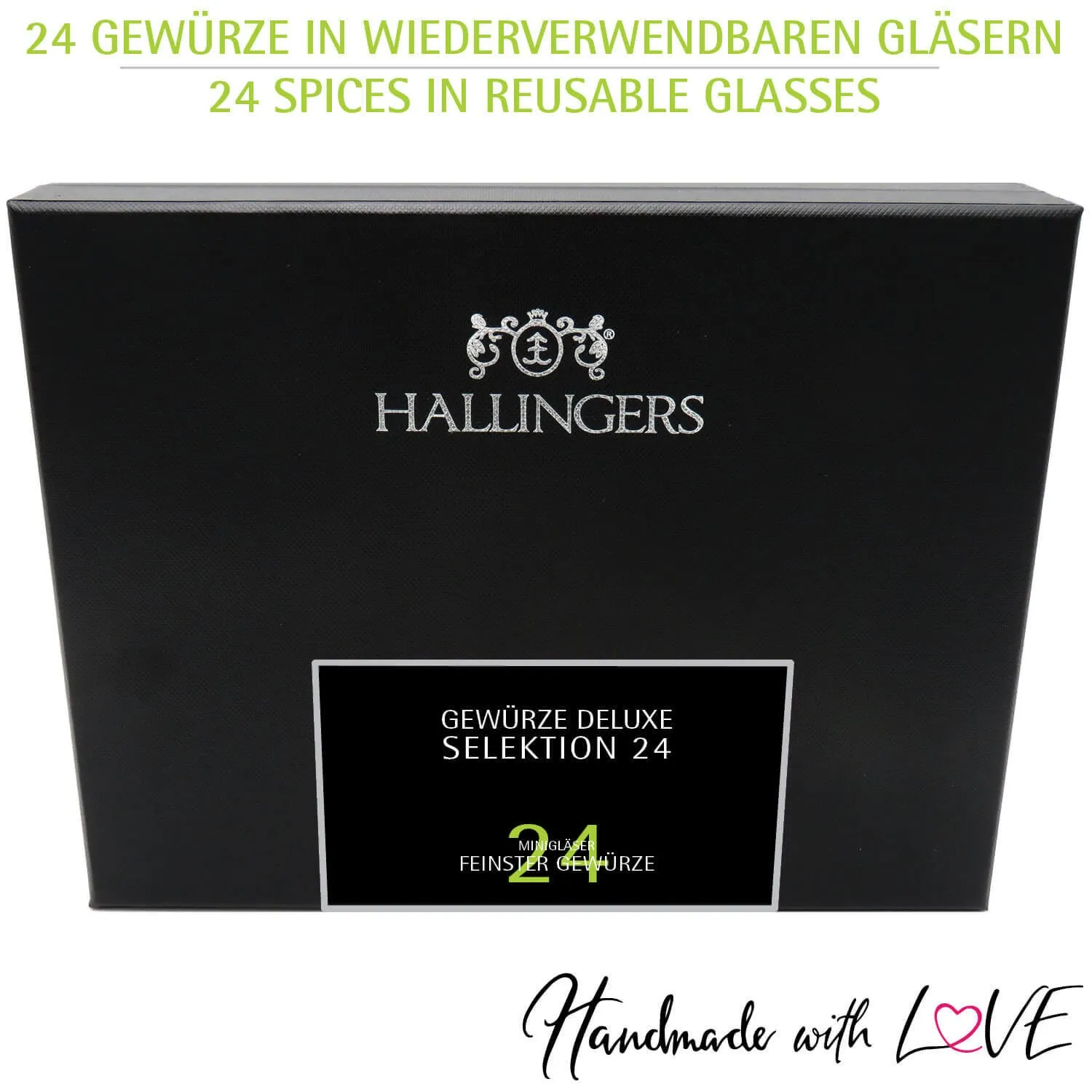 24er Gewürz-Set & Happiness is handgemacht (24 Winter-Gewürze im Glas)