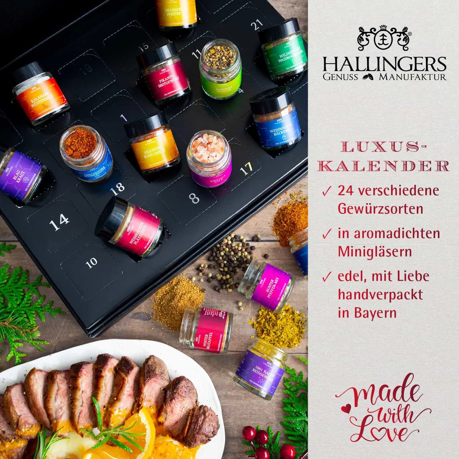 Die Verpackungsdesigns von Hallingers sind international ausgezeichnet (u.a. Red Dot Design Award, German Design Award Special Mention)