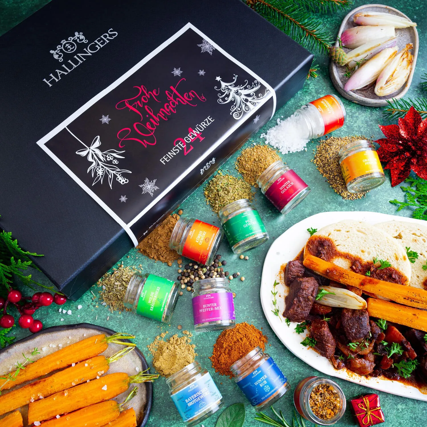 Bei Hallingers entdecken Sie: naturnahe Gourmetgewürze, exotische Premiumgewürze, feinste Kräuter, handgemachte Gewürzmischungen und Spezialgewürze
