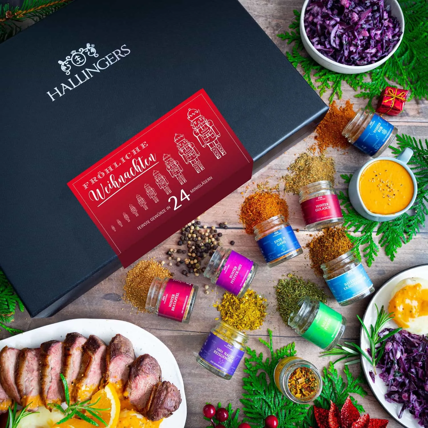 Bei Hallingers entdecken Sie: naturnahe Gourmetgewürze, exotische Premiumgewürze, feinste Kräuter, handgemachte Gewürzmischungen und Spezialgewürze