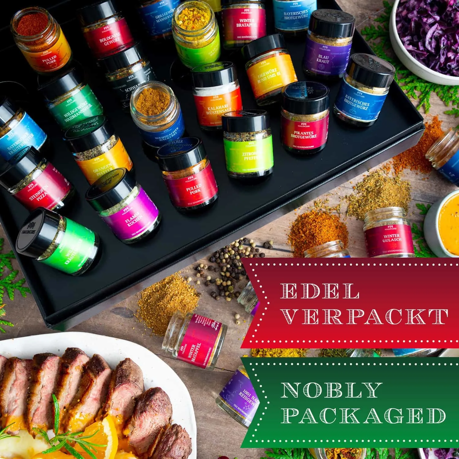 Die Verpackungsdesigns von Hallingers sind international ausgezeichnet (u.a. Red Dot Design Award, German Design Award Special Mention)