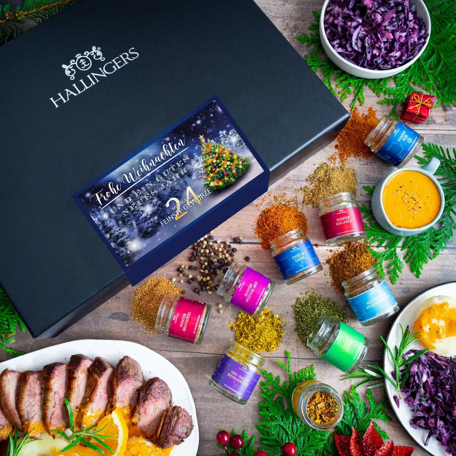 Bei Hallingers entdecken Sie: naturnahe Gourmetgewürze, exotische Premiumgewürze, feinste Kräuter, handgemachte Gewürzmischungen und Spezialgewürze