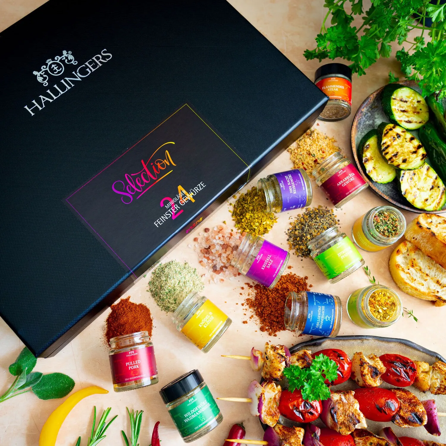 Bei Hallingers entdecken Sie: naturnahe Gourmetgewürze, exotische Premiumgewürze, feinste Kräuter, handgemachte Gewürzmischungen und Spezialgewürze