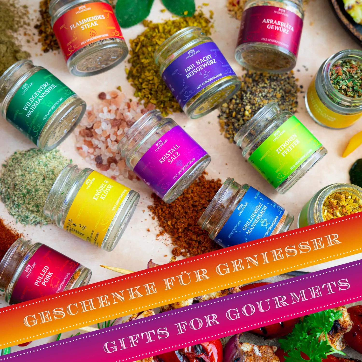 Ein super Probier-Set für alle Genießer, Gourmets und Kochfans oder die, die es werden wollen. Für mehr Spaß beim Grillen, Kochen und in der Küche!