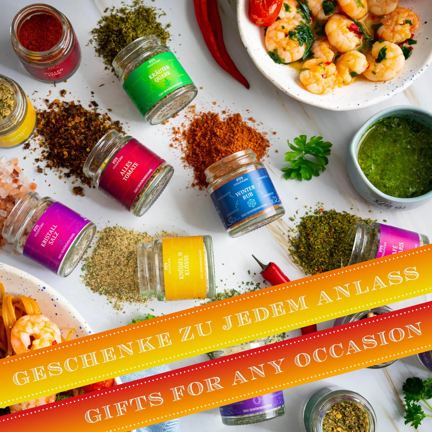 Ein super Probier-Set für alle Genießer, Gourmets und Kochfans oder die, die es werden wollen. Für mehr Spaß beim Grillen, Kochen und in der Küche!