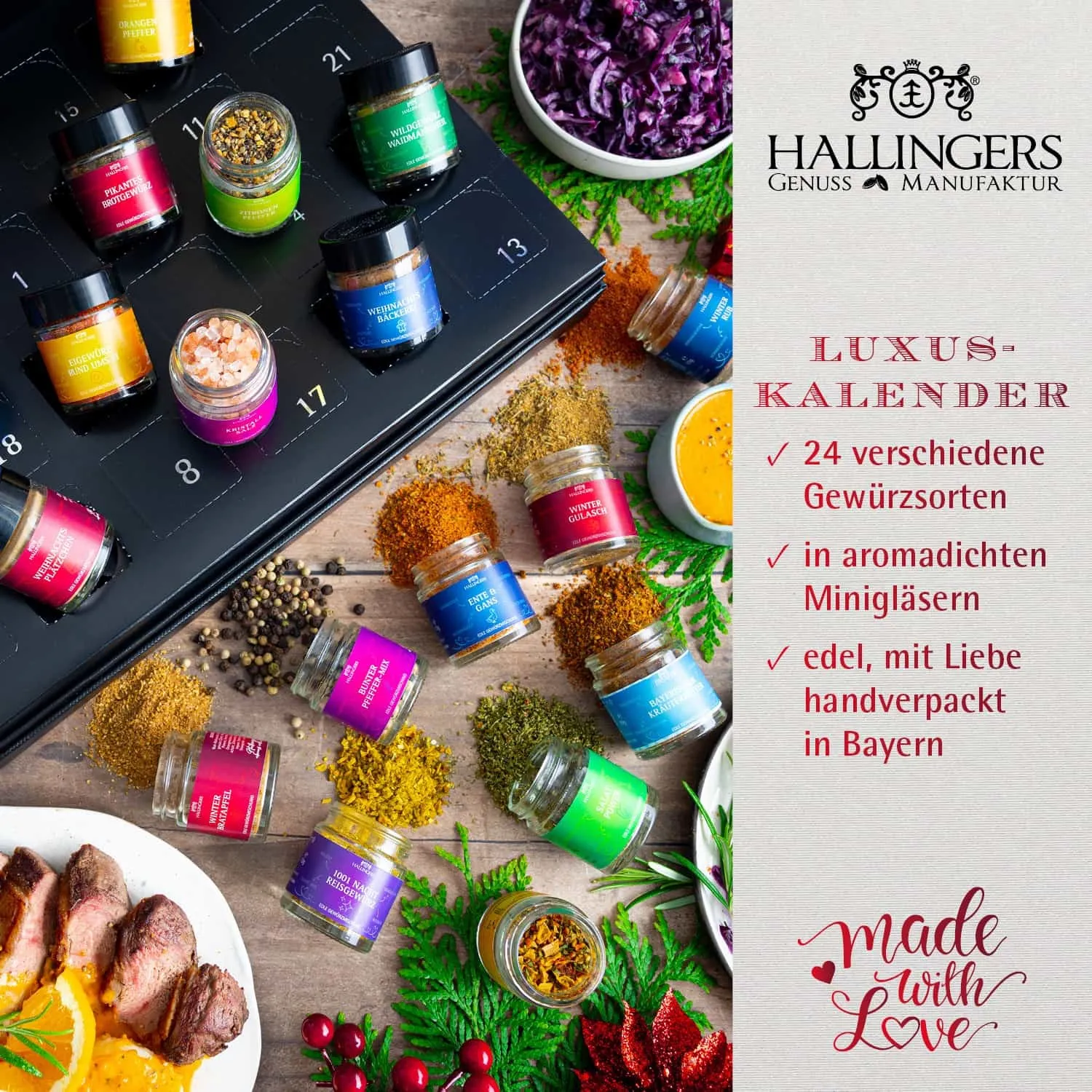 Die Verpackungsdesigns von Hallingers sind international ausgezeichnet (u.a. Red Dot Design Award, German Design Award Special Mention)