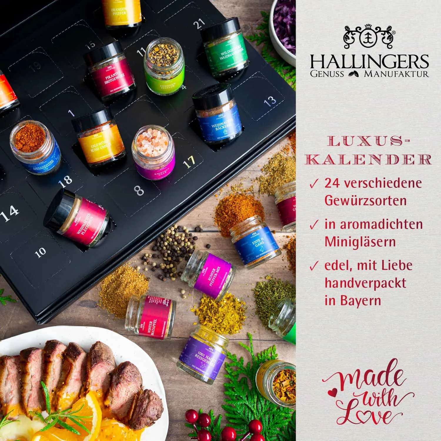 Die Verpackungsdesigns von Hallingers sind international ausgezeichnet (u.a. Red Dot Design Award, German Design Award Special Mention)