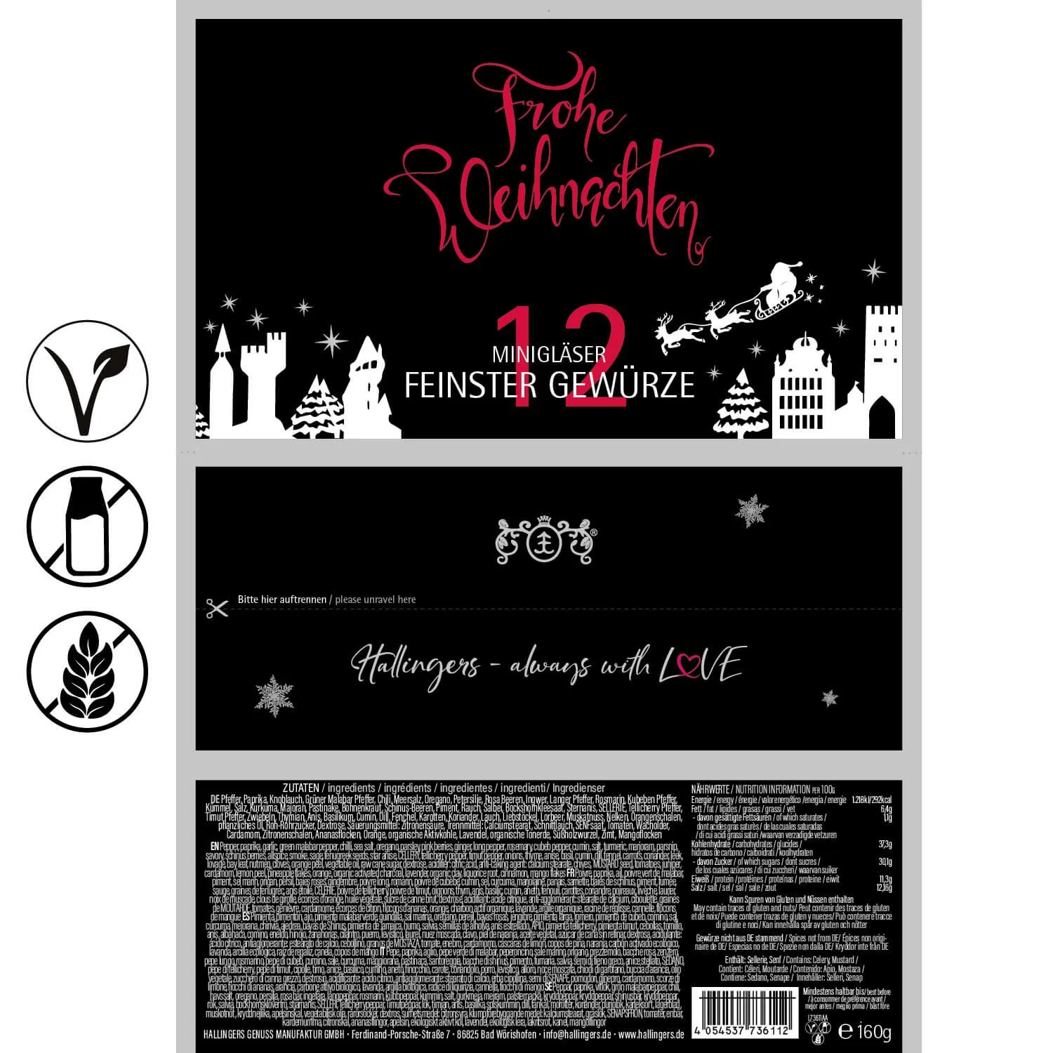 Frohe Weihnachten (12 Winter-Gewürze im Glas)