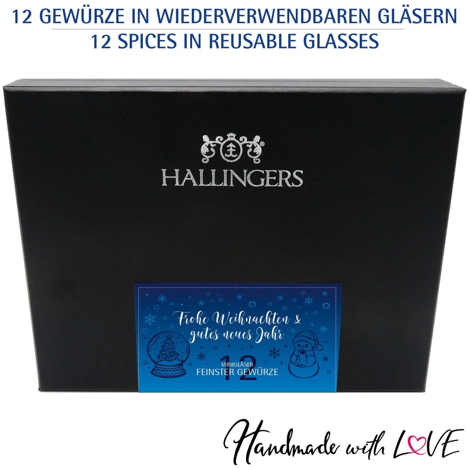 Frohe Weihnachten & Gutes Neues Jahr (12 Winter-Gewürze im Glas)