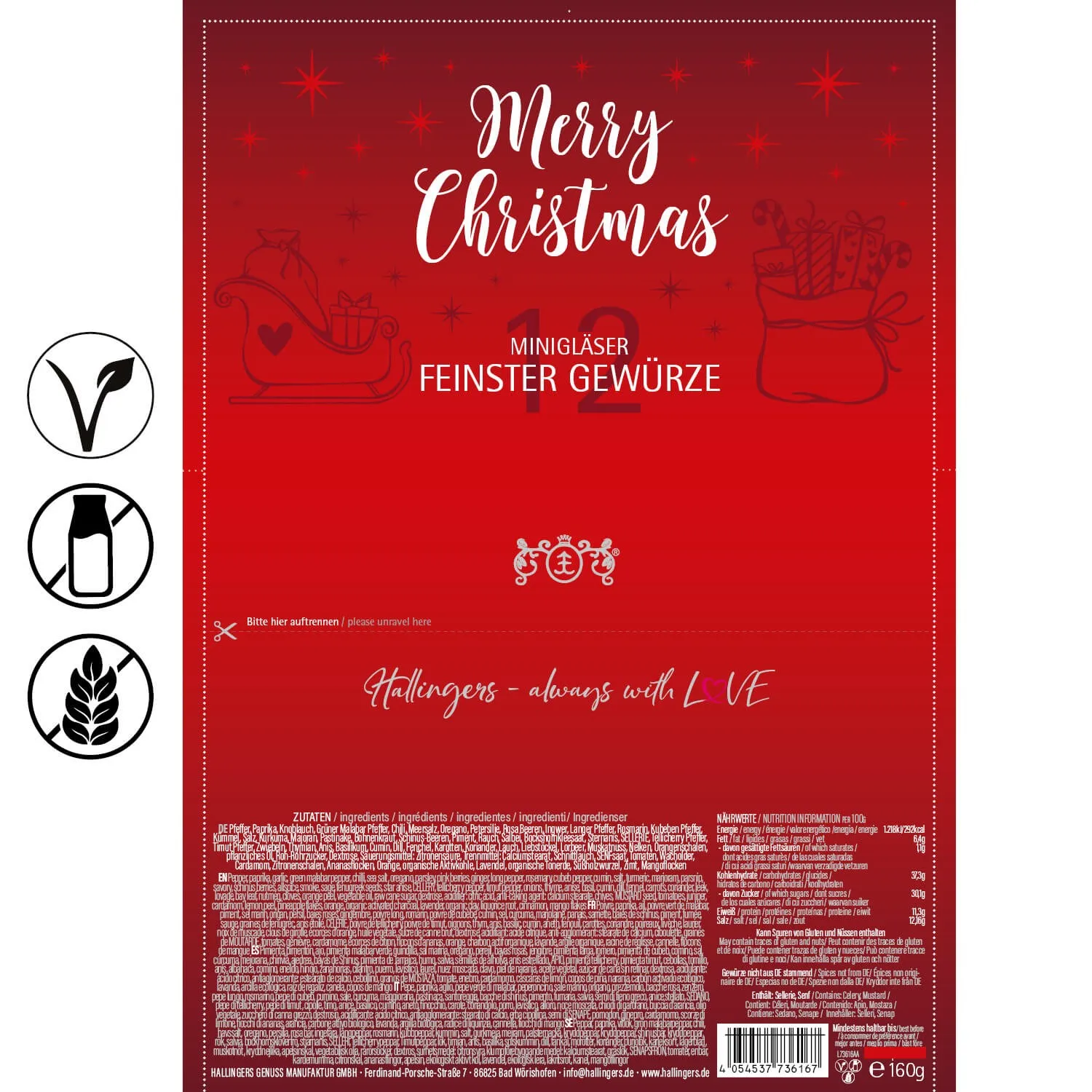 Merry Christmas (12 Winter-Gewürze im Glas)