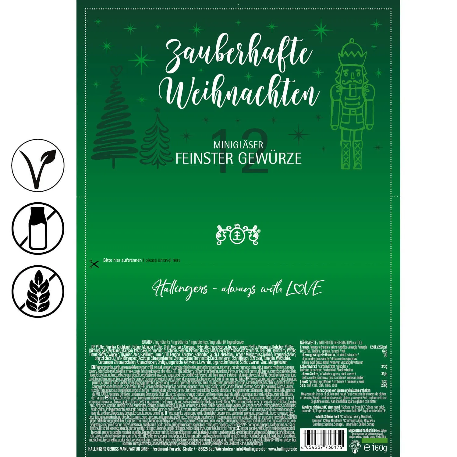 Zauberhafte Weihnachten (12 Winter-Gewürze im Glas)