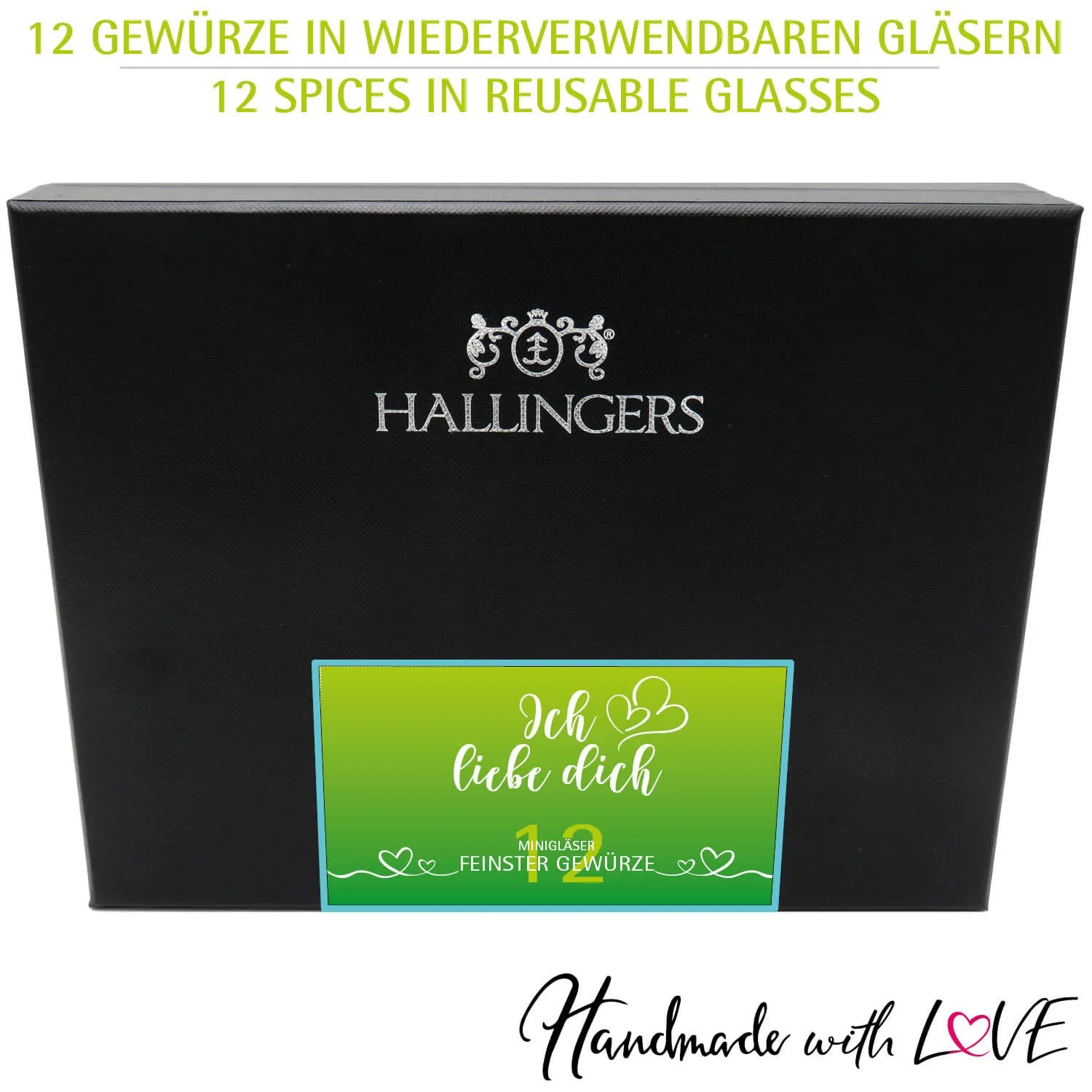 Ich liebe Dich - green (12 Gewürze im Glas)