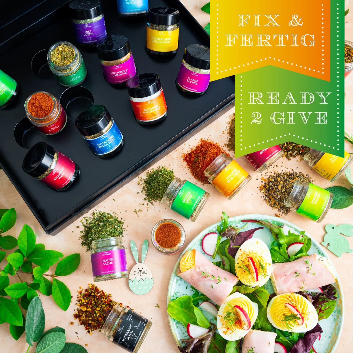 Gib Ostern die richtige Würze mit den edlen Gewürzen von Hallingers.