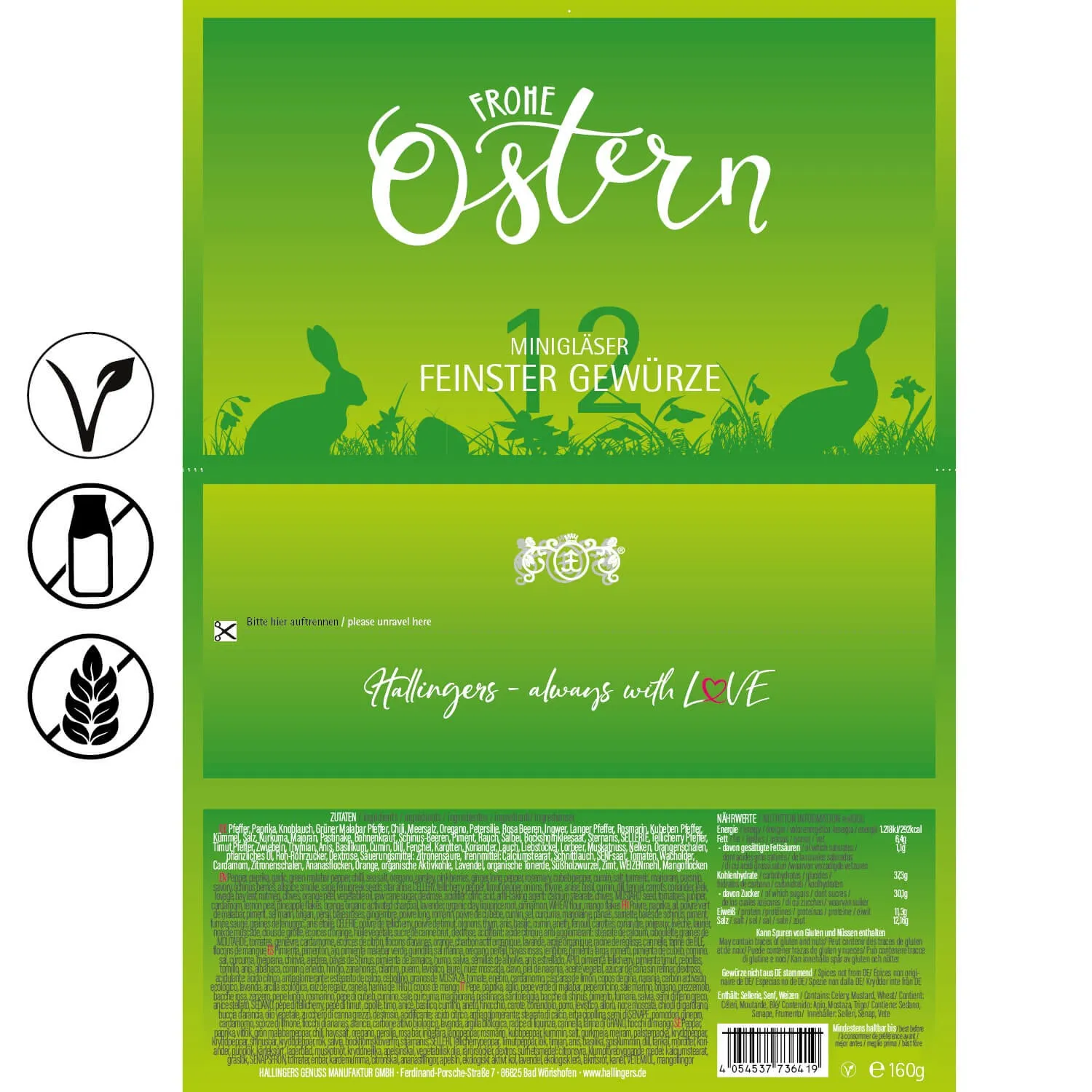 Frohe Ostern (12 Gewürze im Glas)