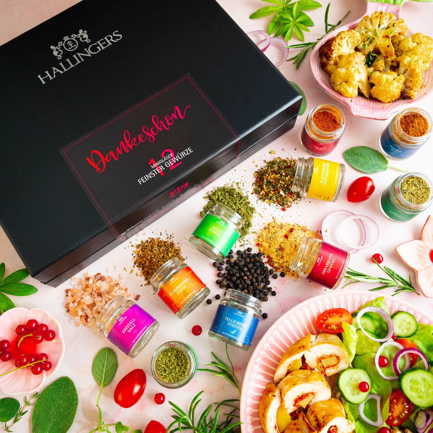 Hallingers bietet: Naturbelassene Gourmet-Gewürze, exotische Premiumgewürze, Kräuter, handgemachte Gewürzmischungen und Spezialgewürze.