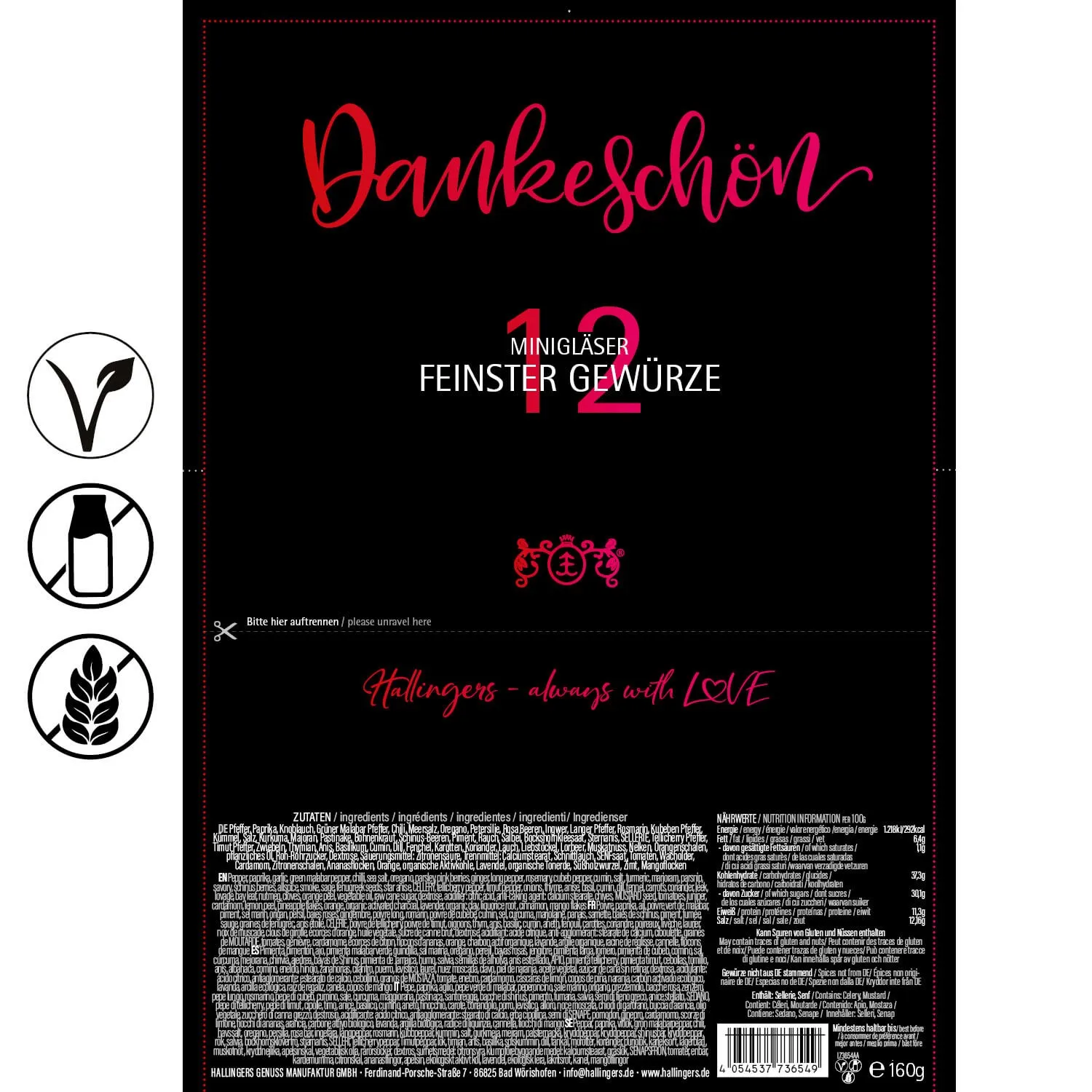 Dankeschön (12 Gewürze im Glas)