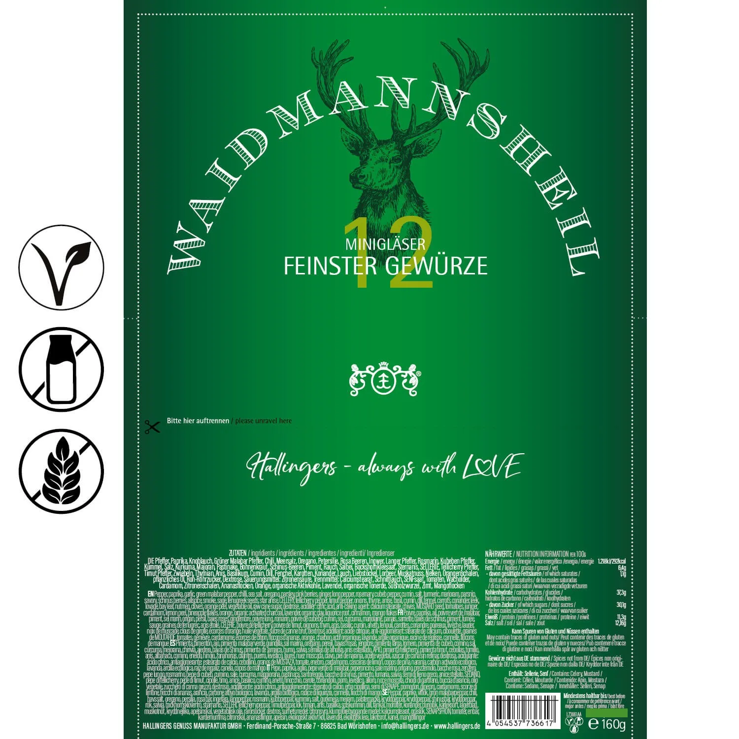 Waidmannsheil XL (12 Gewürze im Glas)