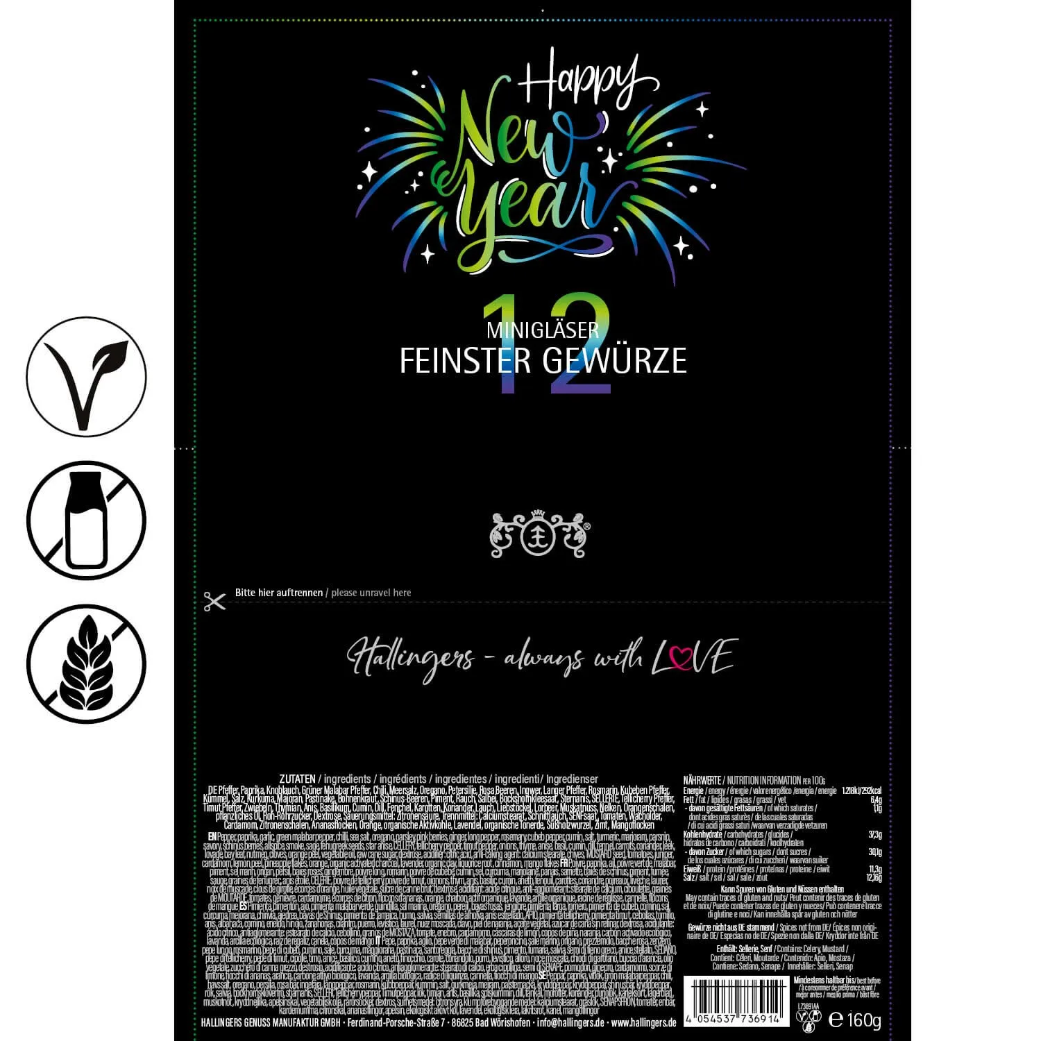 Happy New Year Green (12 Gewürze im Glas)