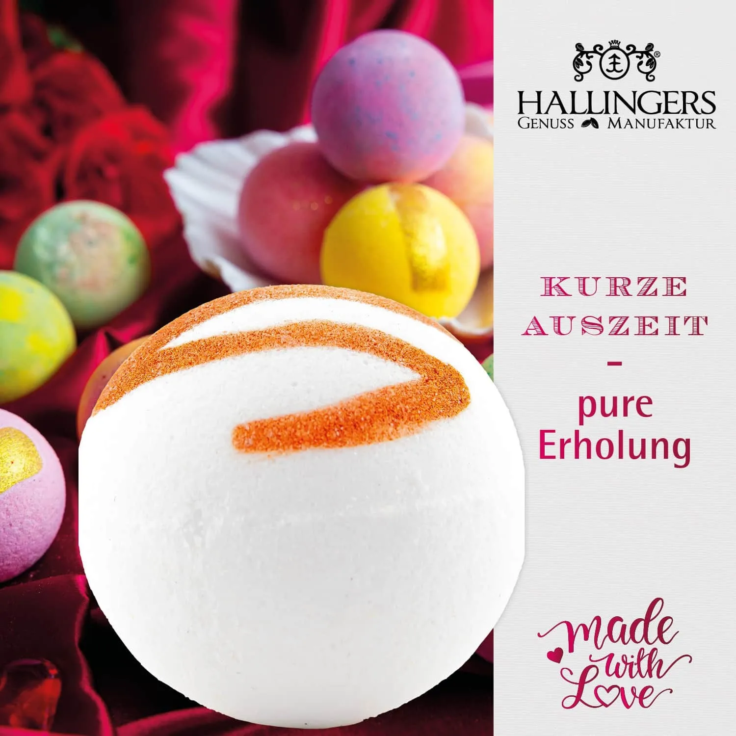 Vom Alltag abschalten war noch nie so einfach  mit unseren Badebomben tauchst du ein in eine Welt der Ruhe und Entspannung.