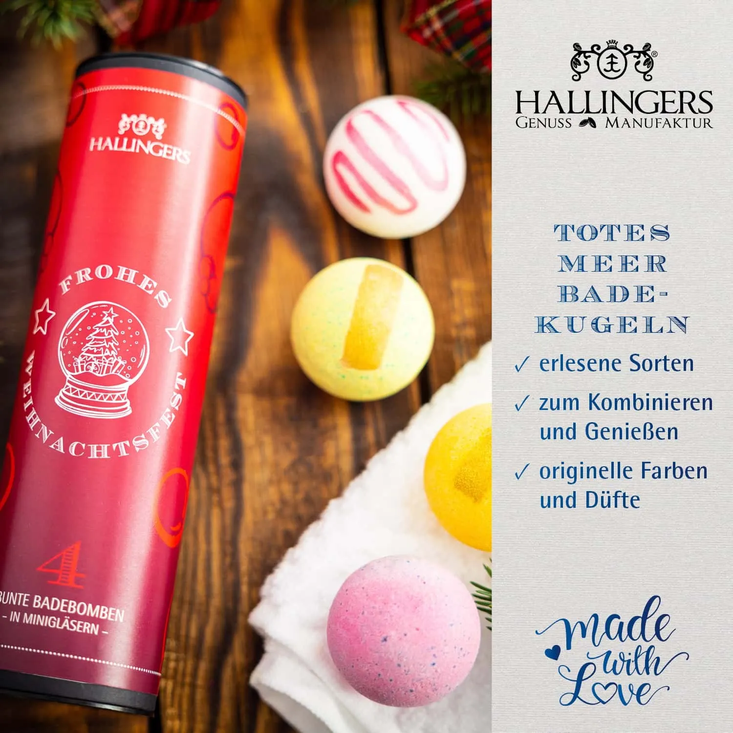 BESONDERS STATT GEWÖHNLICH - Edition \Frohes Weihnachtsfest\: Schluss mit Geschenksets, die nur durch ihre Verpackung beeindrucken - der Unterschied zeigt sich, wo jede Badebombe ein eigenes Spa-Erlebnis voller Duft & Entspannung schafft