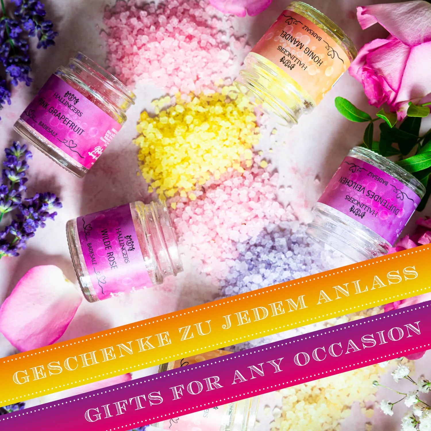 Feine Salze aus dem Toten Meer, verfeinert mit hochwertigen Ölen und Aromen