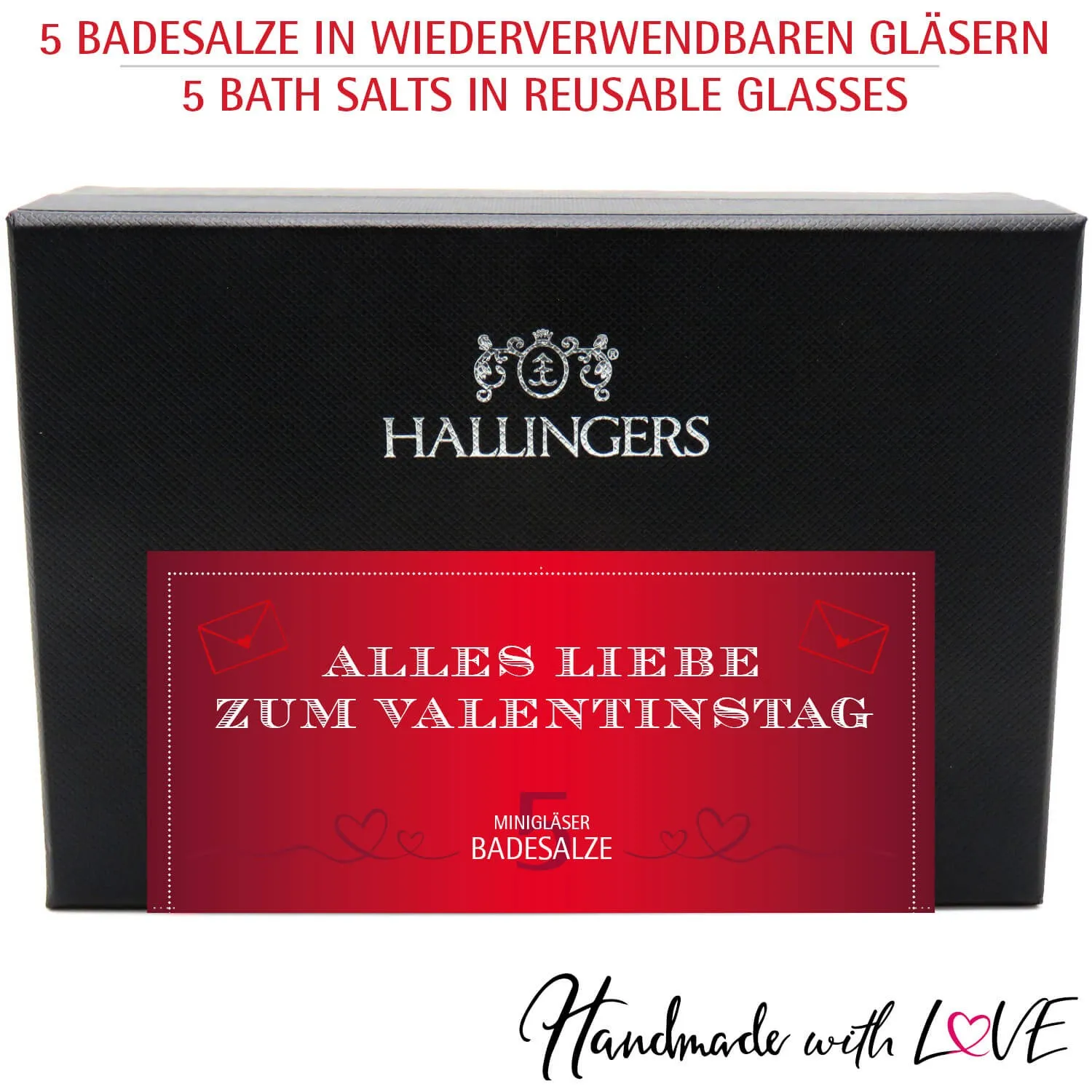 Alles Liebe zum Valentinstag (5 Badesalze im Glas)