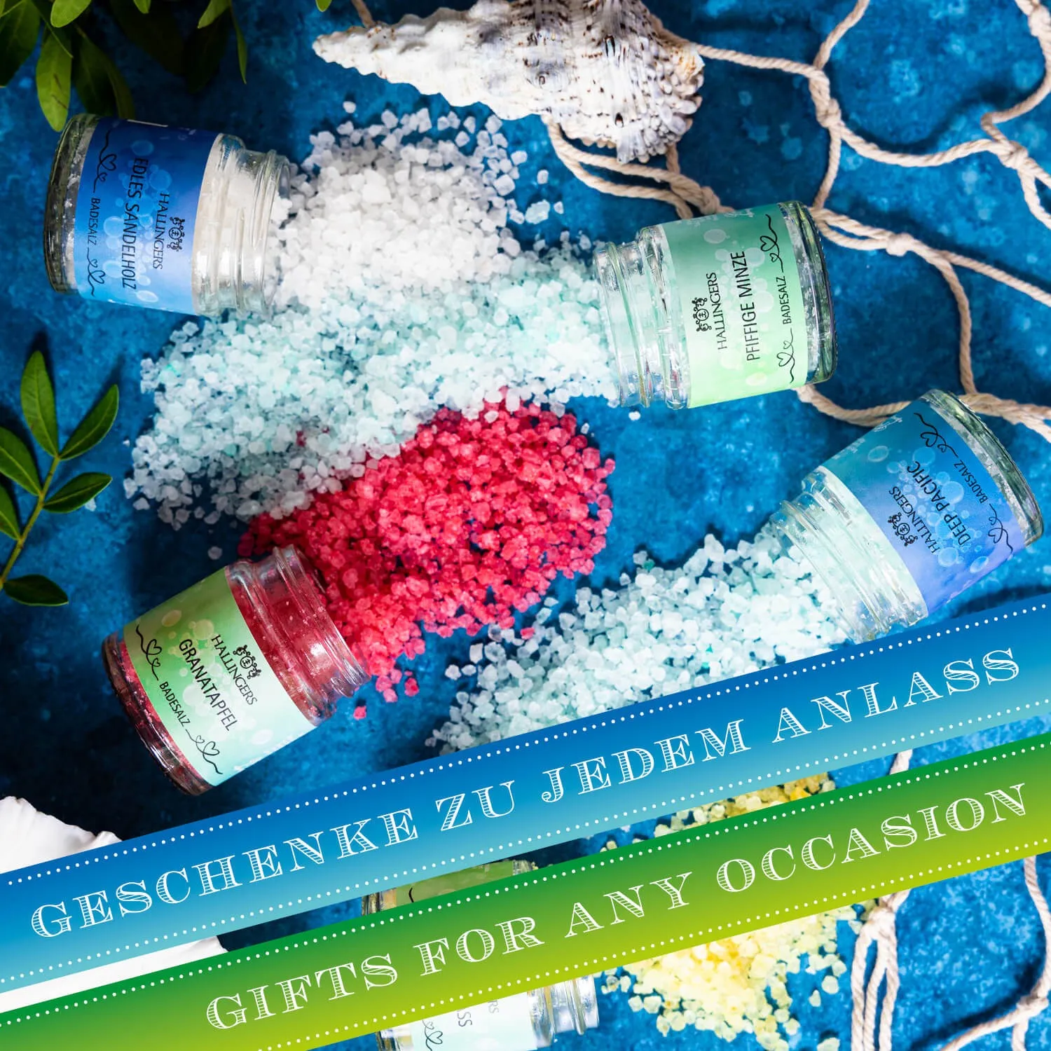 Feine Salze aus dem Toten Meer, verfeinert mit hochwertigen Ölen und Aromen